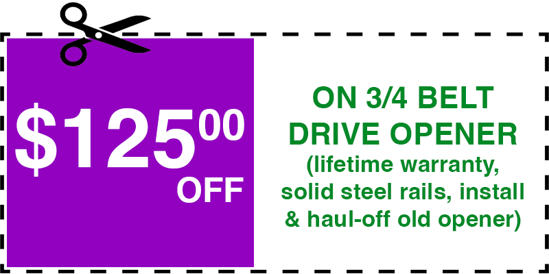 125 off garage door opener Whitestone